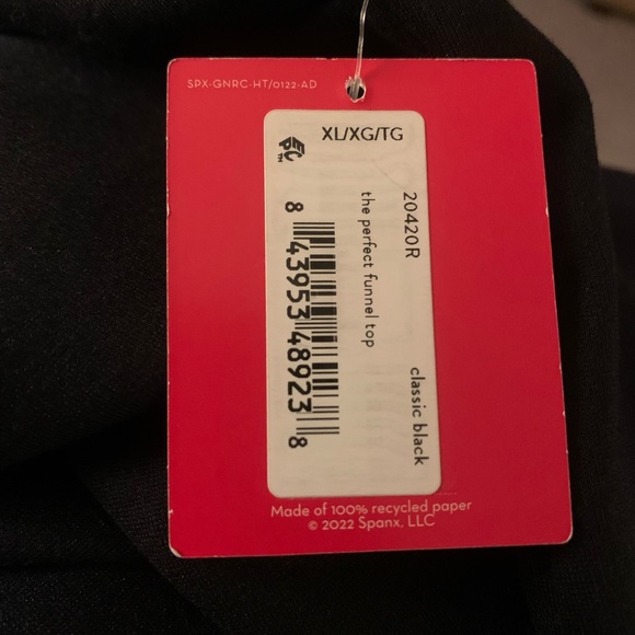 NWT! Spanx The Perfect Funnel Top in classic black. Size XL. New with tags. - Picture 5 of 6